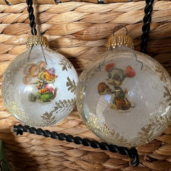 Christmas Classics Set of 5 Vintage Animals Holiday Bulbs - Picture 2 of 9
